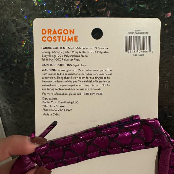 Dragon costume for small pets - Picture 6 of 6